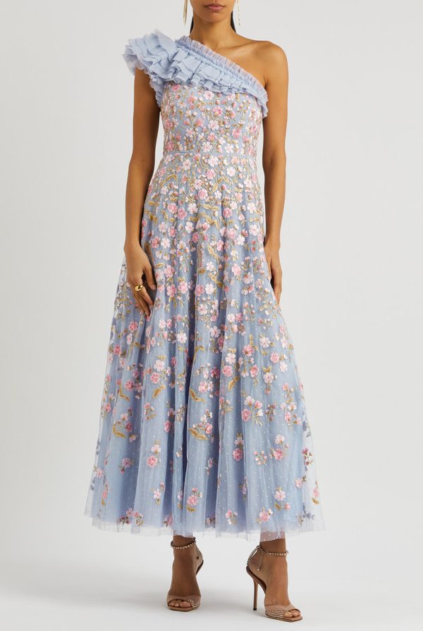 Needle & Thread Posy Pirouette floral-embroidered tulle dress | Willow ...